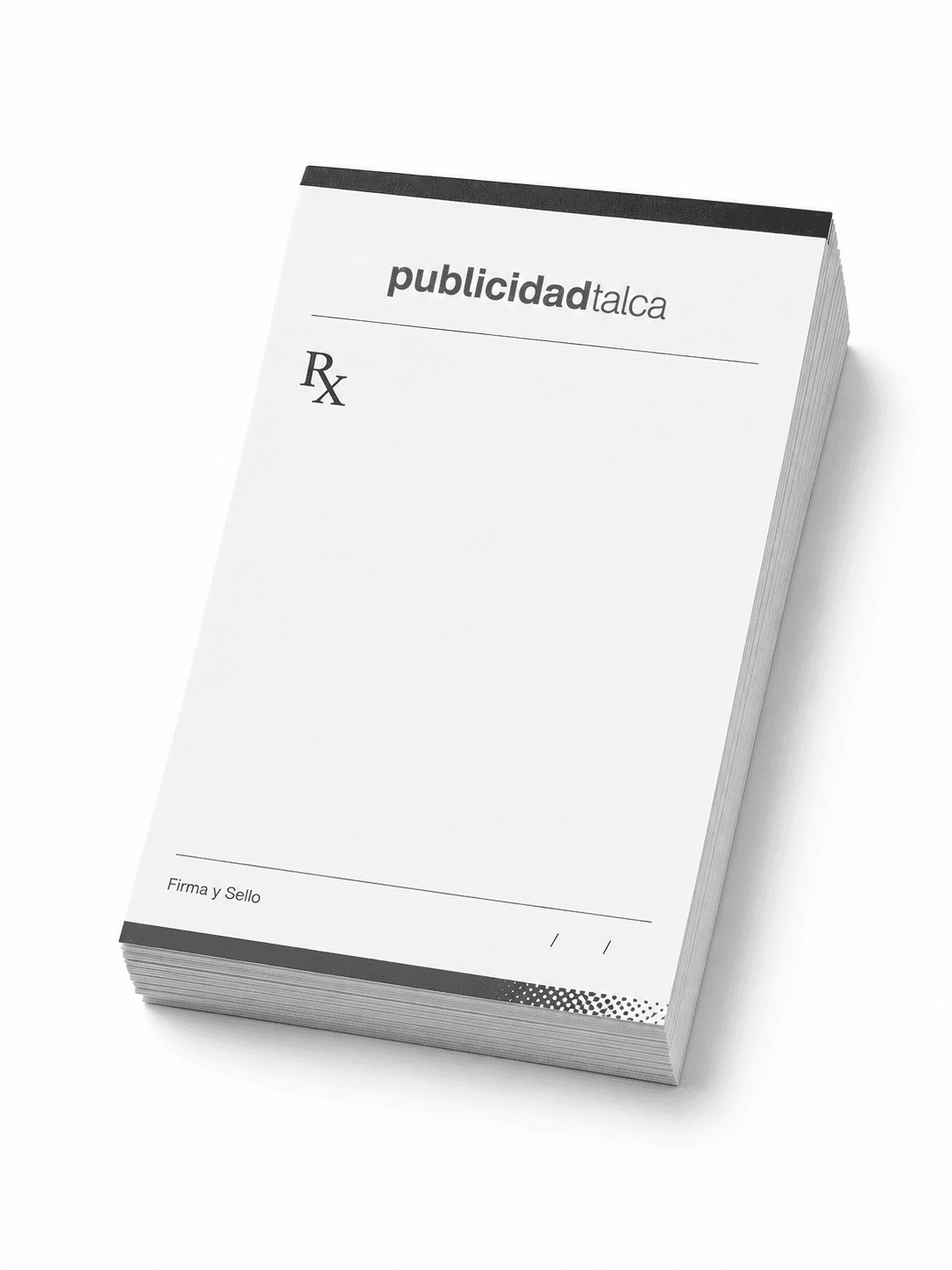 Recetario médico blanco y negro